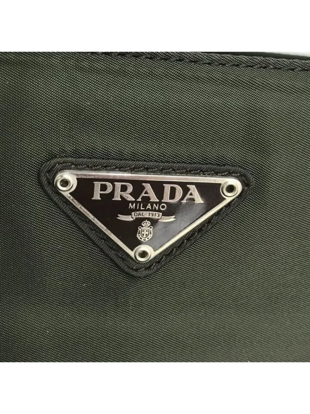 Prada Nylon Tessuto Tote Khaki